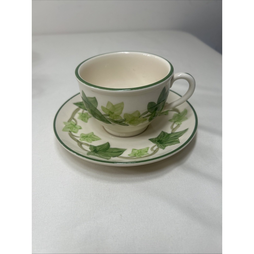Vintage Franciscan Ivy Footed Cup & Saucer